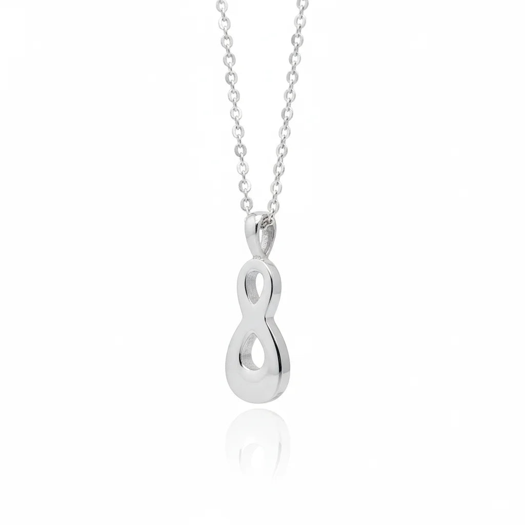 Sterling Silver Infinity Urn Necklace