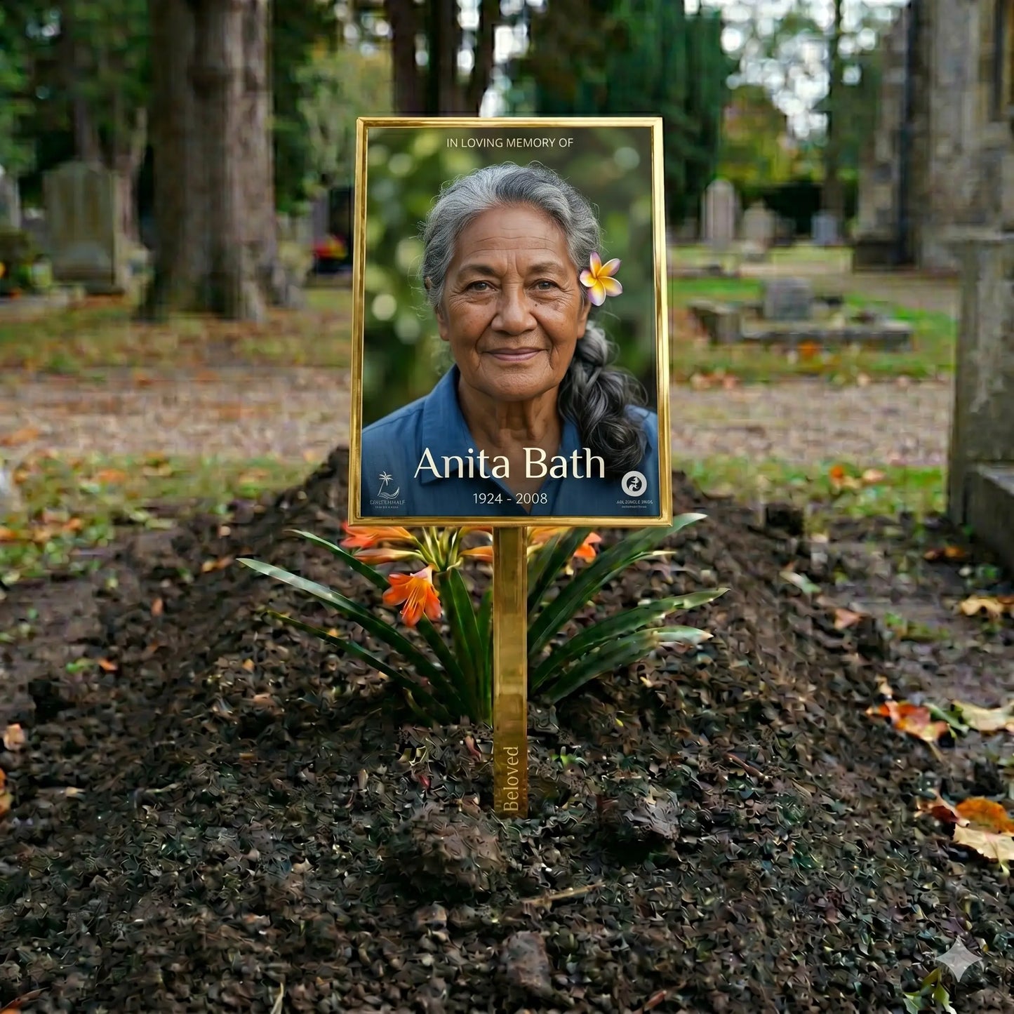 Personalised Temporary Grave Marker – Custom Memorial Plaque