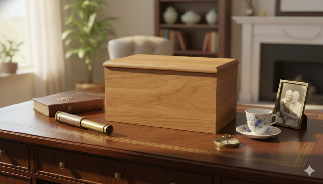 Wood Grained Cremation Urns