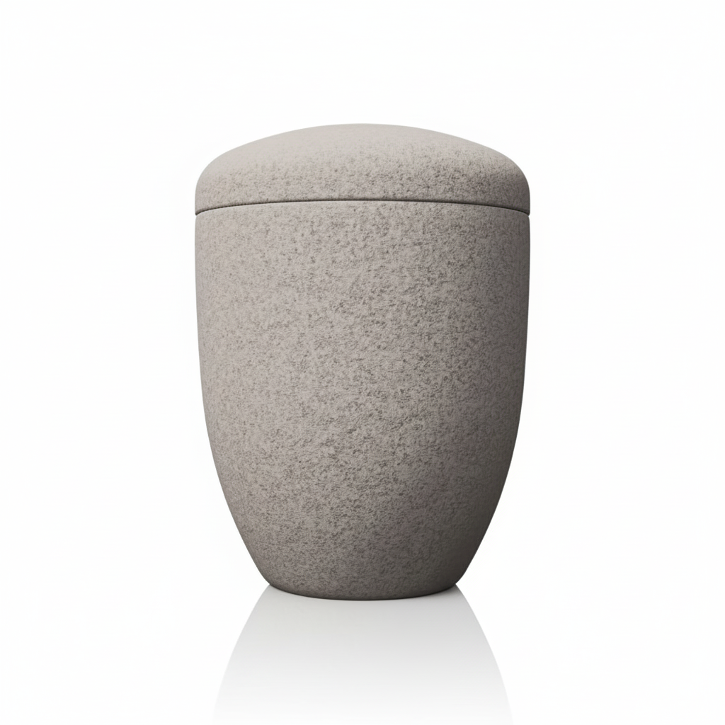 Gray urn on a white background