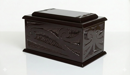 Carved Raised Lid Urn