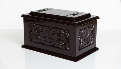 Carved Raised Lid Urn