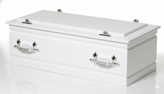 Child’s Casket – White High Gloss Finish