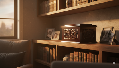 Carved Raised Lid Urn