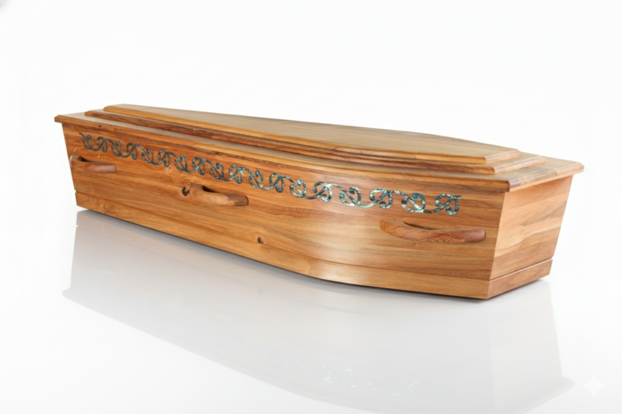 Dorset Paua Solid Wood Casket