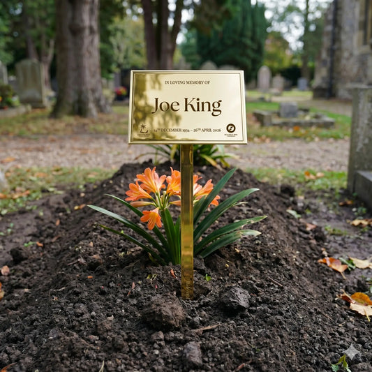 Personalised Temporary Grave Marker – Custom Memorial Plaque