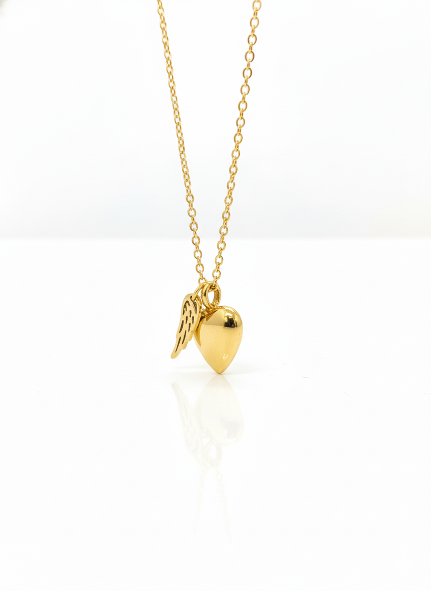 Guardian Angel Heart Necklace