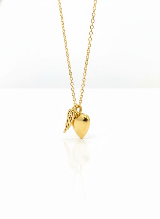 Guardian Angel Heart Necklace