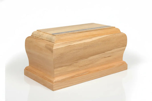 Grecian Rimu Cremation Urn with Paua Inlay