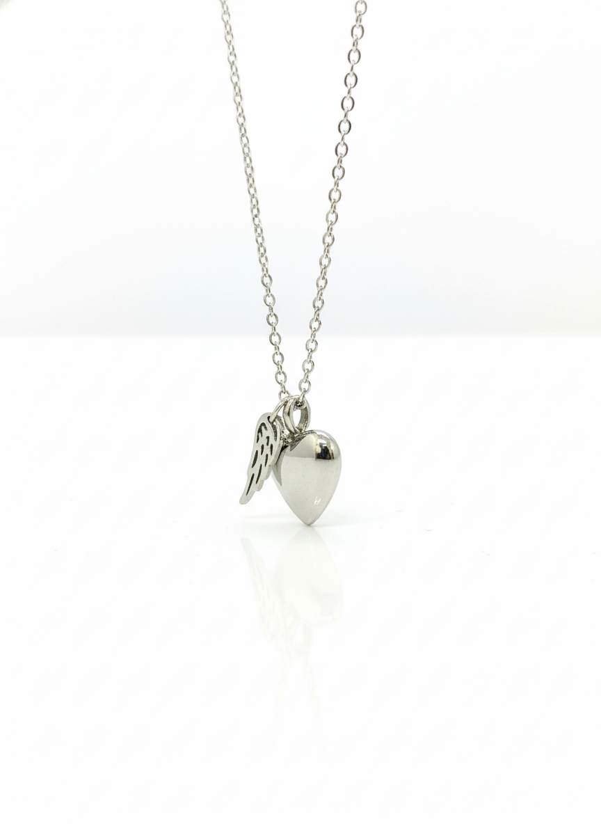 Guardian Angel Heart Necklace