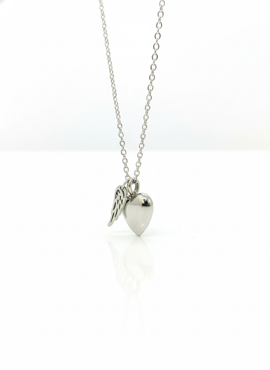 Guardian Angel Heart Necklace